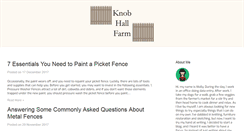 Desktop Screenshot of knobhallfarm.com